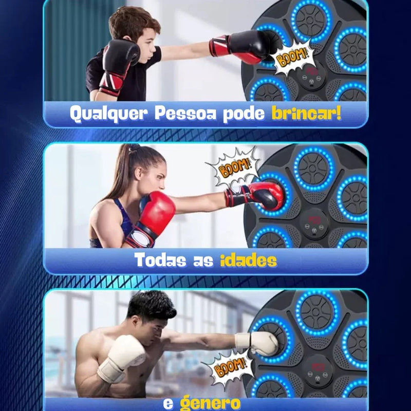 Máquina de boxe de música inteligente bluetooth link adulto/crianças esportes fitness muay thai ritmo resposta prática música