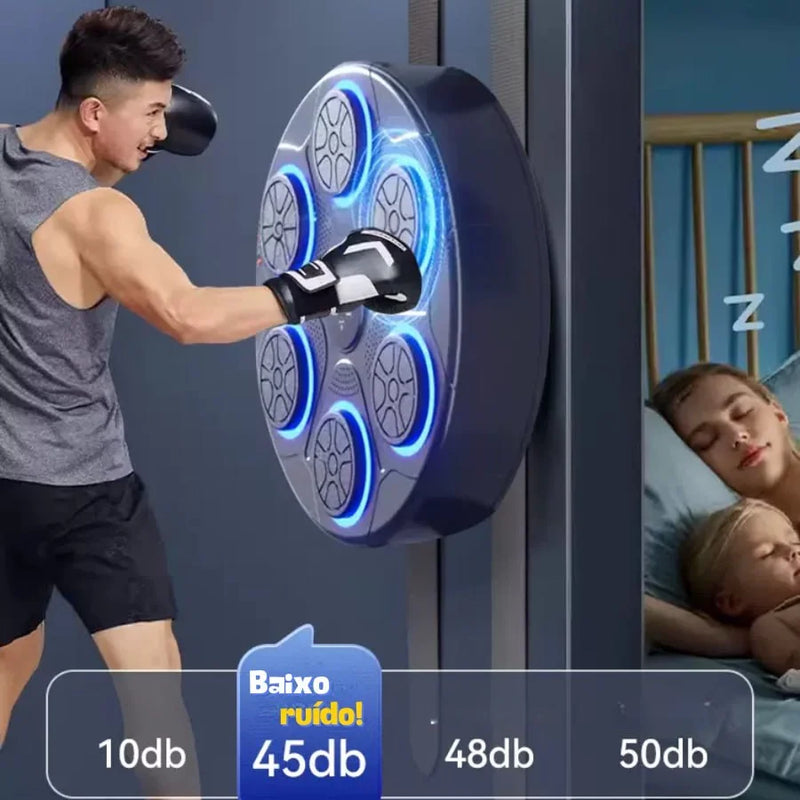 Máquina de boxe de música inteligente bluetooth link adulto/crianças esportes fitness muay thai ritmo resposta prática música