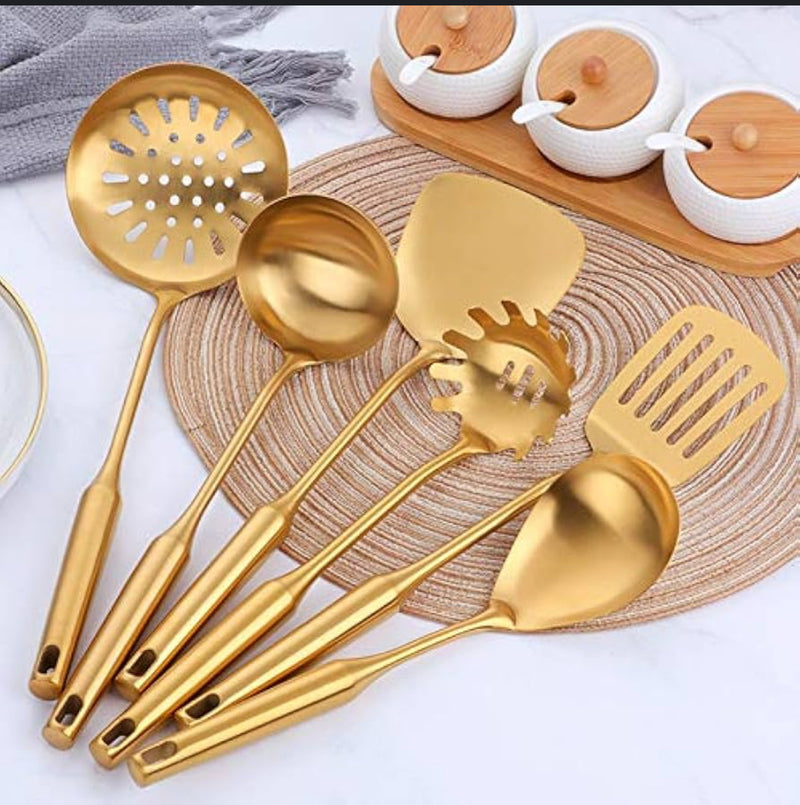 Conjunto de colher e pá de cozinha para utensílios de cozinha Luxo.