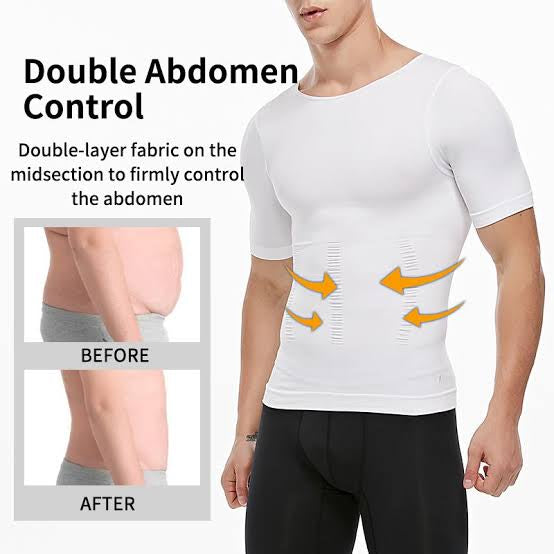 Camiseta masculina de emagrecimento modelador de corpo