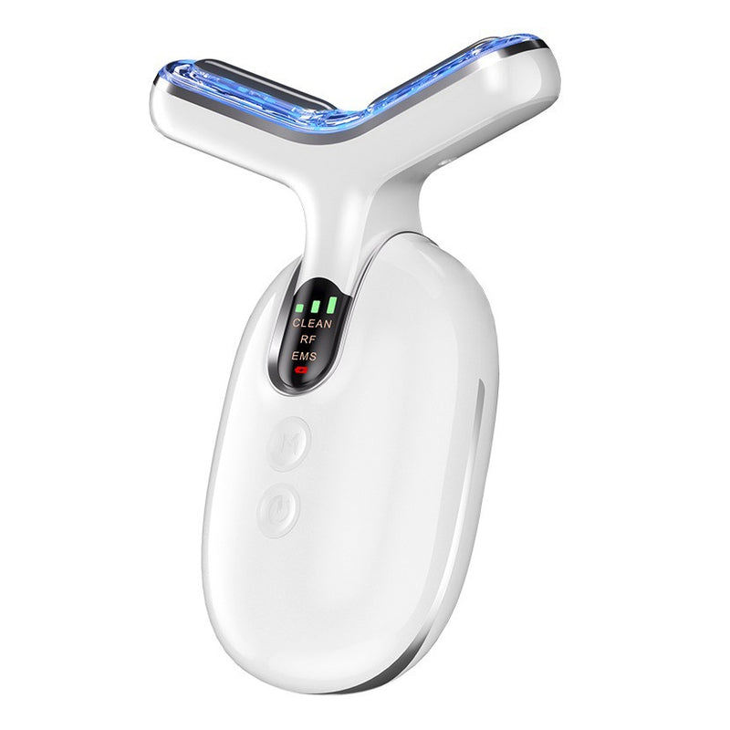 Massageador de beleza de pescoço vibratório transfronteiriço, levantamento e aperto de textura de pescoço, instrumento de remoção de gorduras, massageador de pescoço EMS, instrumento de beleza RF