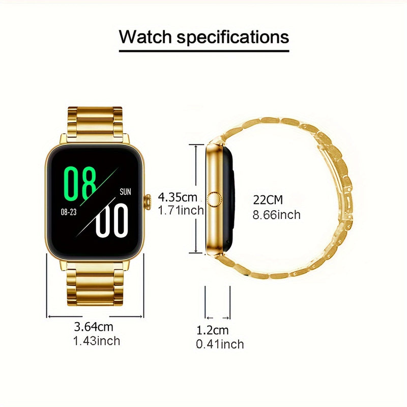 Smartwatch de 1,83 polegadas (para fazer e receber chamadas) com tela sensível ao toque para chamadas sem fio, adequado para telefones Android e iPhone, com mais de 100 modos esportivos, mostradores de relógio personalizáveis, calorias, passos, distância